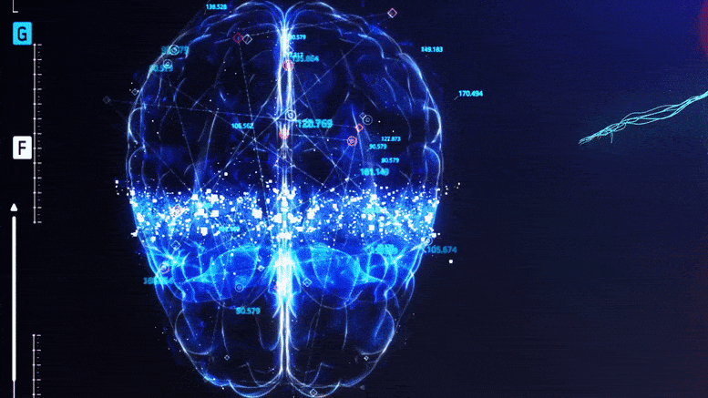Animated brain scan concept