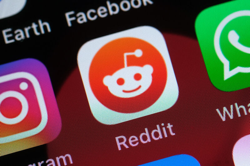 Reddit app icon on smartphone screen.