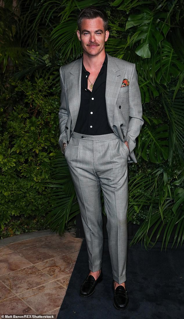 Pine was seen at the Academy Awards dinner in February 2020