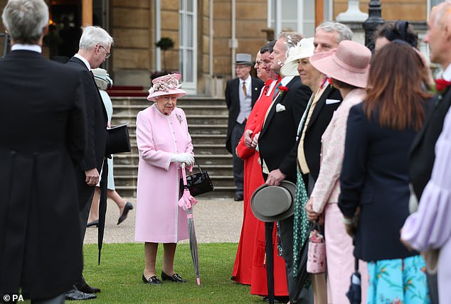 2019 - The Queen attends a garden party at Buckingham Palace in London on May 29, 2019