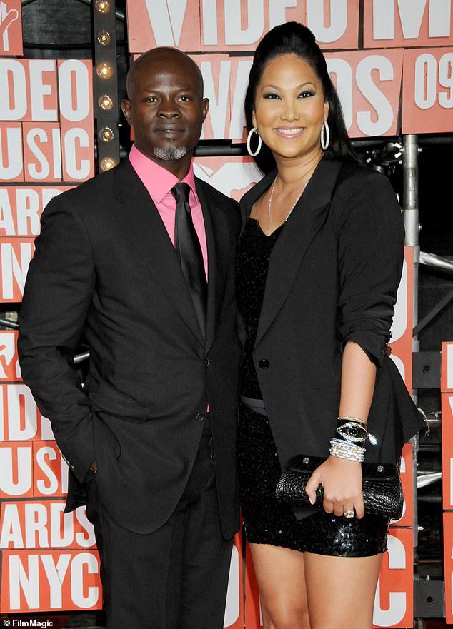 Ex-Husband: Simmons began dating Hollywood actor Djimon Hounsou – best known as Amistad and wrestler – in 2006 and they married in 2008. In May 2009, they welcomed Kenzo Lee Hounsou's son.  They split in 2012;  He said they never married because she was still married to Russell.  seen in 2009