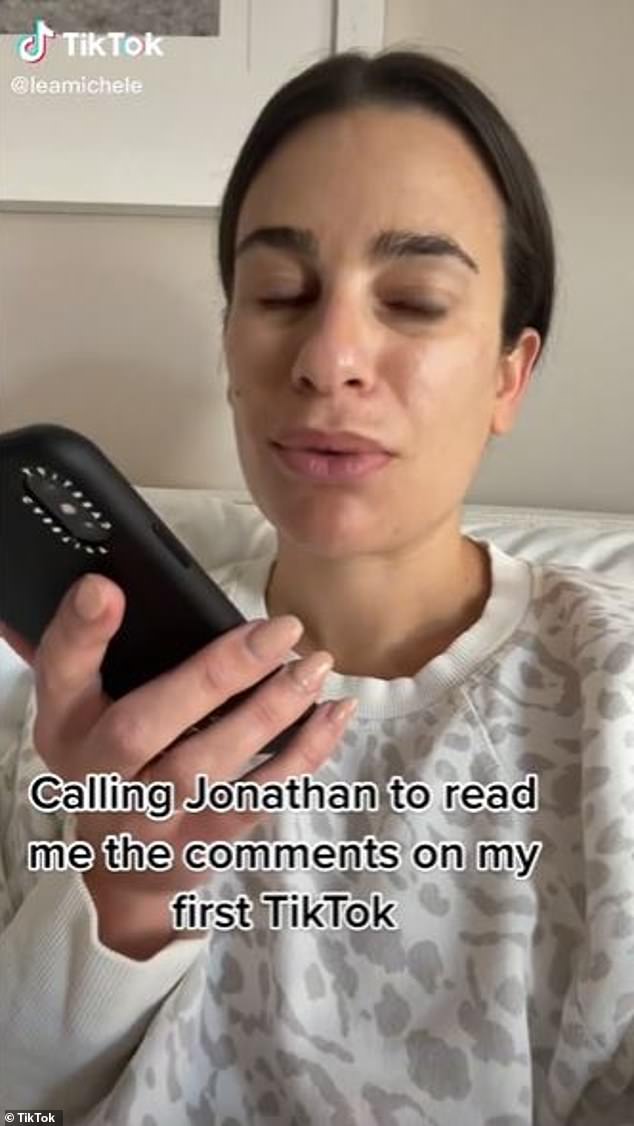With a little help from her friend: In the clip, the 36-year-old actress used an audio clip from The Kardashians and added a text graphic to her post that stated: 