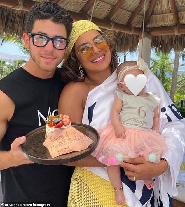 Blessed: Chopra and Nick Jonas welcomed their first daughter in January of this year.  Later in May, PeeCee announced that her daughter, Maltese, is finally back home after spending 100 days in the NICU.