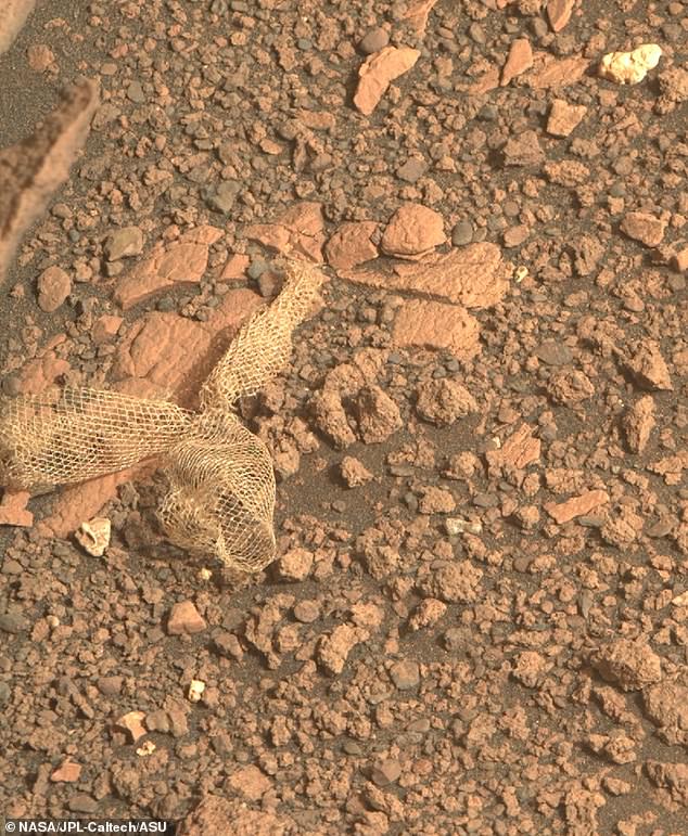 Recently in June, perseverance came upon a piece of the tattered Dacron web that helped it land safely on Mars.