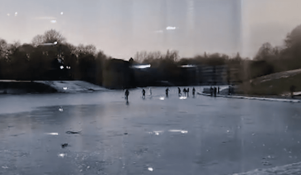 The group reportedly mistreated people for warning them not to get off the ice.  (Swince)